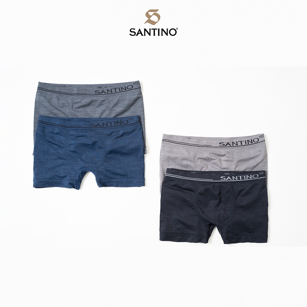 Combo 2 Quần Sịp Nam Đùi Boxer Santino Kháng Khuẩn, Co Dãn 4 Chiều, Thoáng Mát Tối Đa S924