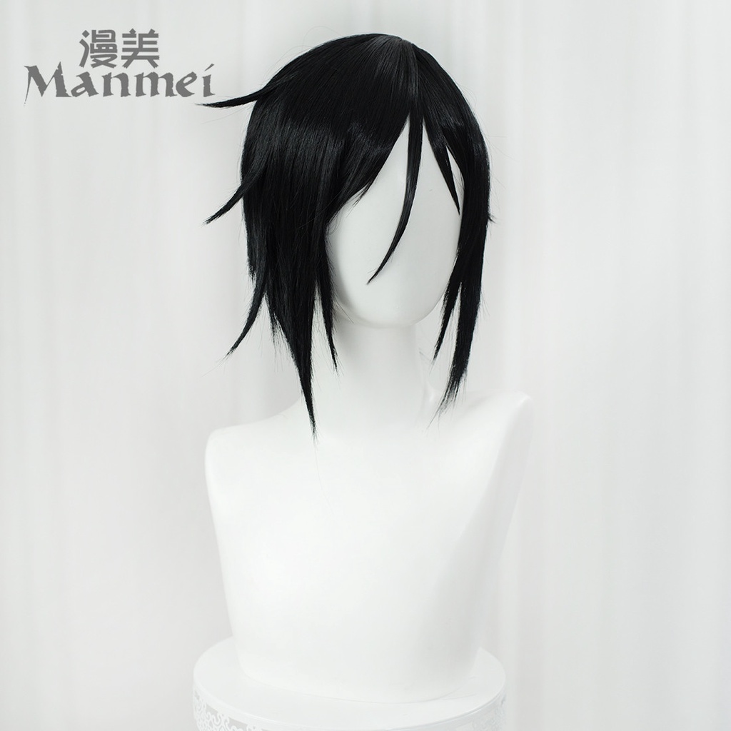Tóc Giả Ngắn 35cm Màu Đen Hóa Trang Nhân Vật Sebastian Michaelis Trong Hắc Quản Gia