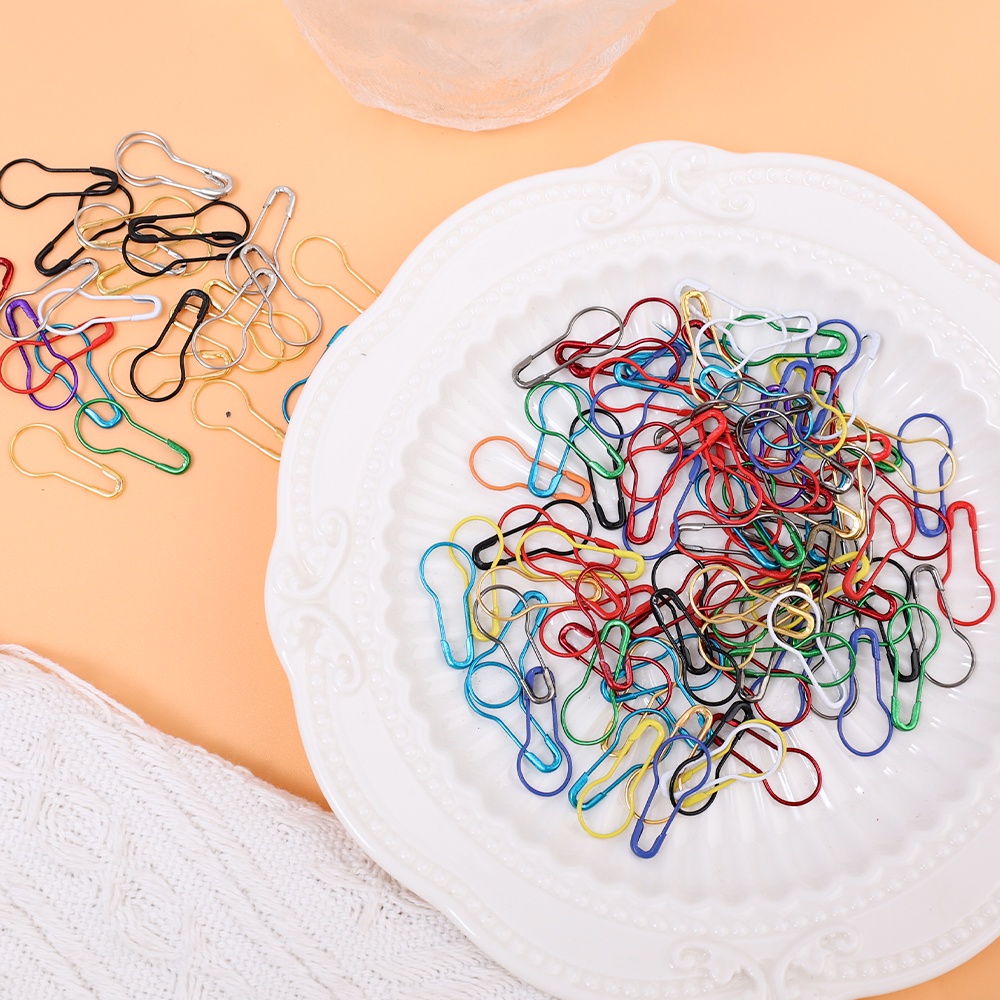 Set 100 Kẹp Giữ Bóng Đèn Mini Hình Quả Lê Nhiều Màu Sắc