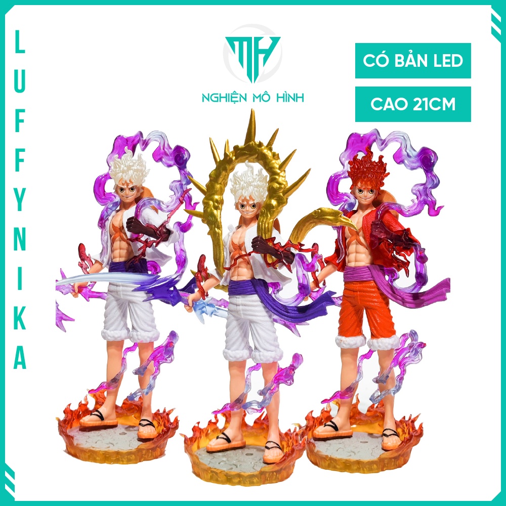 Mô hình Luffy One Piece Gear 5 Nika 2 cao 21cm, Có vũ khí cầm tay, Figure mô hình One Piece Cao Cấp - Nghiện Mô Hình