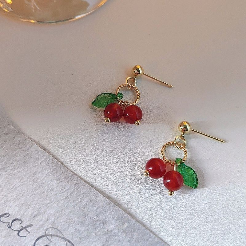 [littlebrown] Bông tai quả cherry