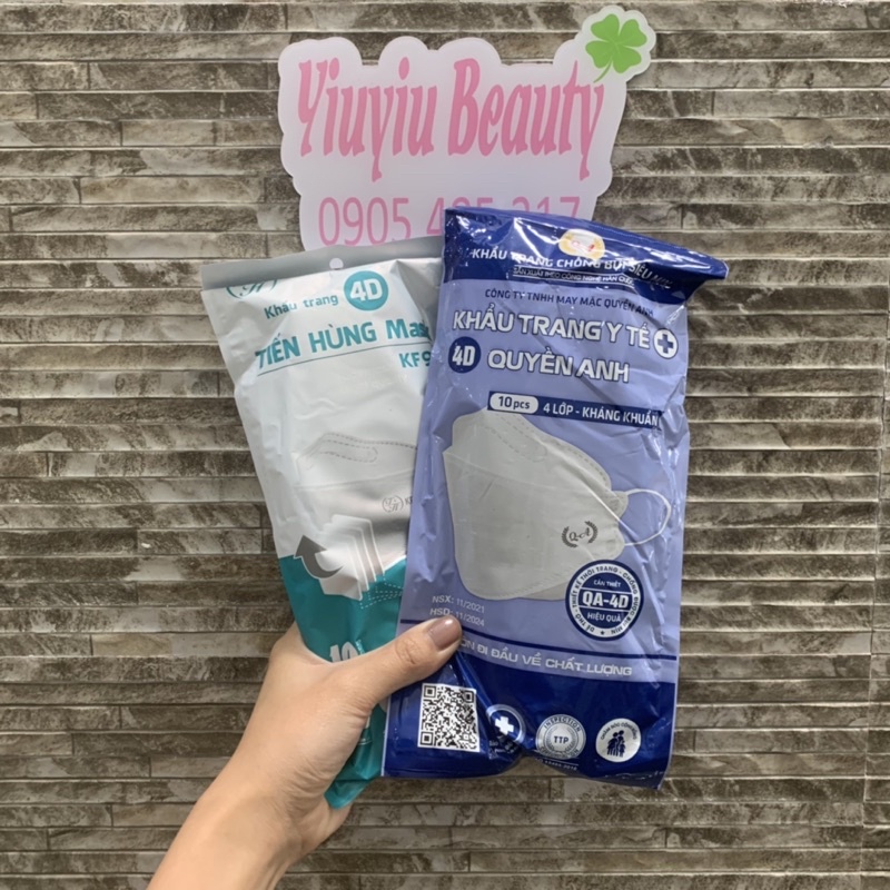 Khẩu trang kháng khuẩn quyền anh, tiến hùng 4 lớp kf94 4d