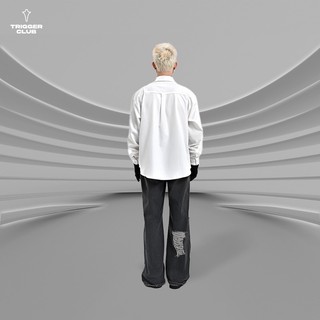 Áo sơ mi trắng TRIGGER MINIMALIST WHITE SHIRT