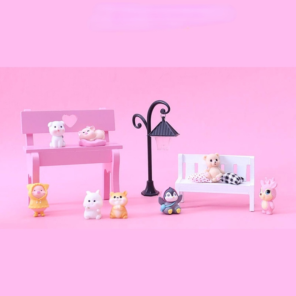 Mới Đồ trang trí Chú Mèo Màu Cam Nhỏ Xinh Trang Trí Sân Vườn DIY