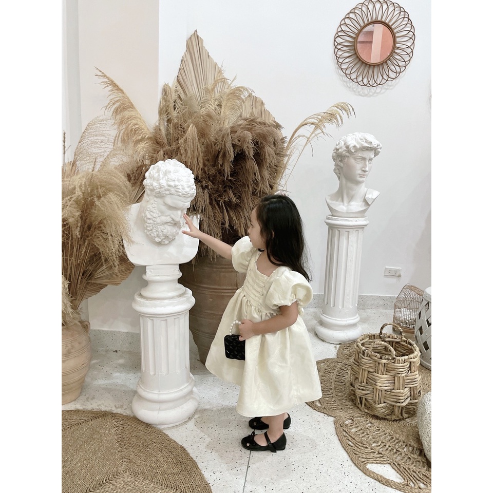 Váy taffa ánh nhũ ngọc Lennco cho bé gái