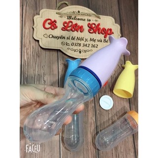 bình thìa silicon ăn dặm cho bé 90ml