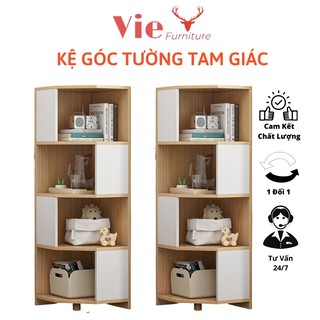 Kệ Sách 💗FREESHIP💗 Kệ Để Góc Tường Hình Tam Giác 4 Tầng Cực Tiện Ích