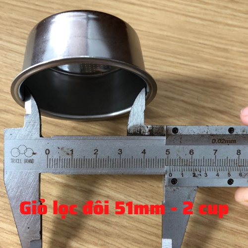 Giỏ lọc 51mm/ Chén lọc 51mm cho tay pha máy cà phê - linh kiện máy cà phê