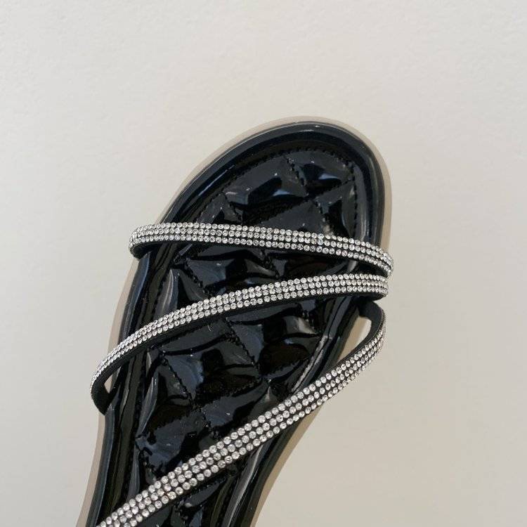 Xăng đan Co Giãn Đính Kim Cương Lấp Lánh Thời Trang Cho Nữ