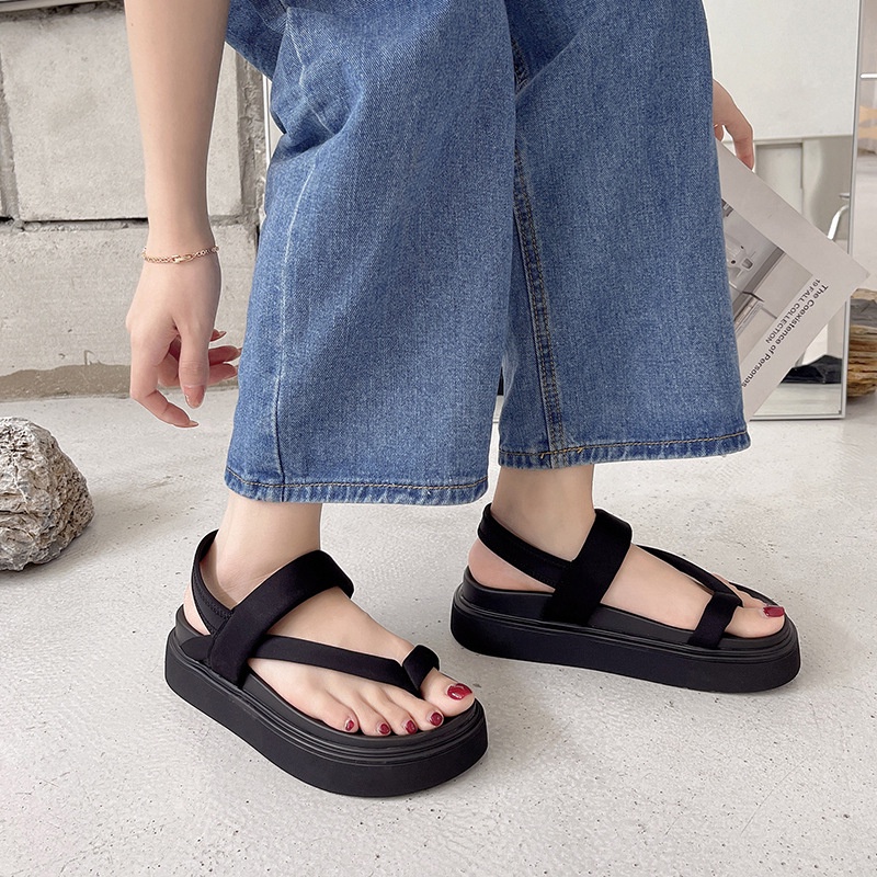 Dép Sandal Đế Dày Thoải Mái Thời Trang Đi Biển Cho Nữ