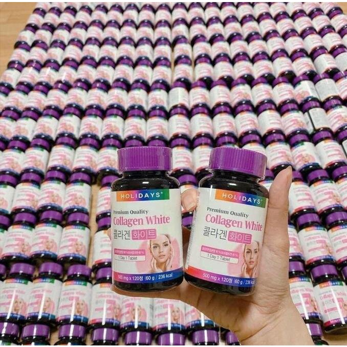 Viên uống trắng da Collagen Holidays White Premium 120 viên