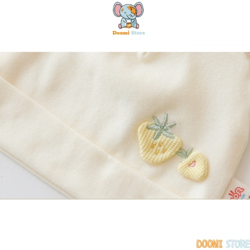 Mũ Sơ Sinh Cao Cấp Siêu Mềm, Mịn Cho Bé Họa Tiết Mèo Con Cực Xinh Cho Bé 0-3 Tháng Doomi Store - SP363