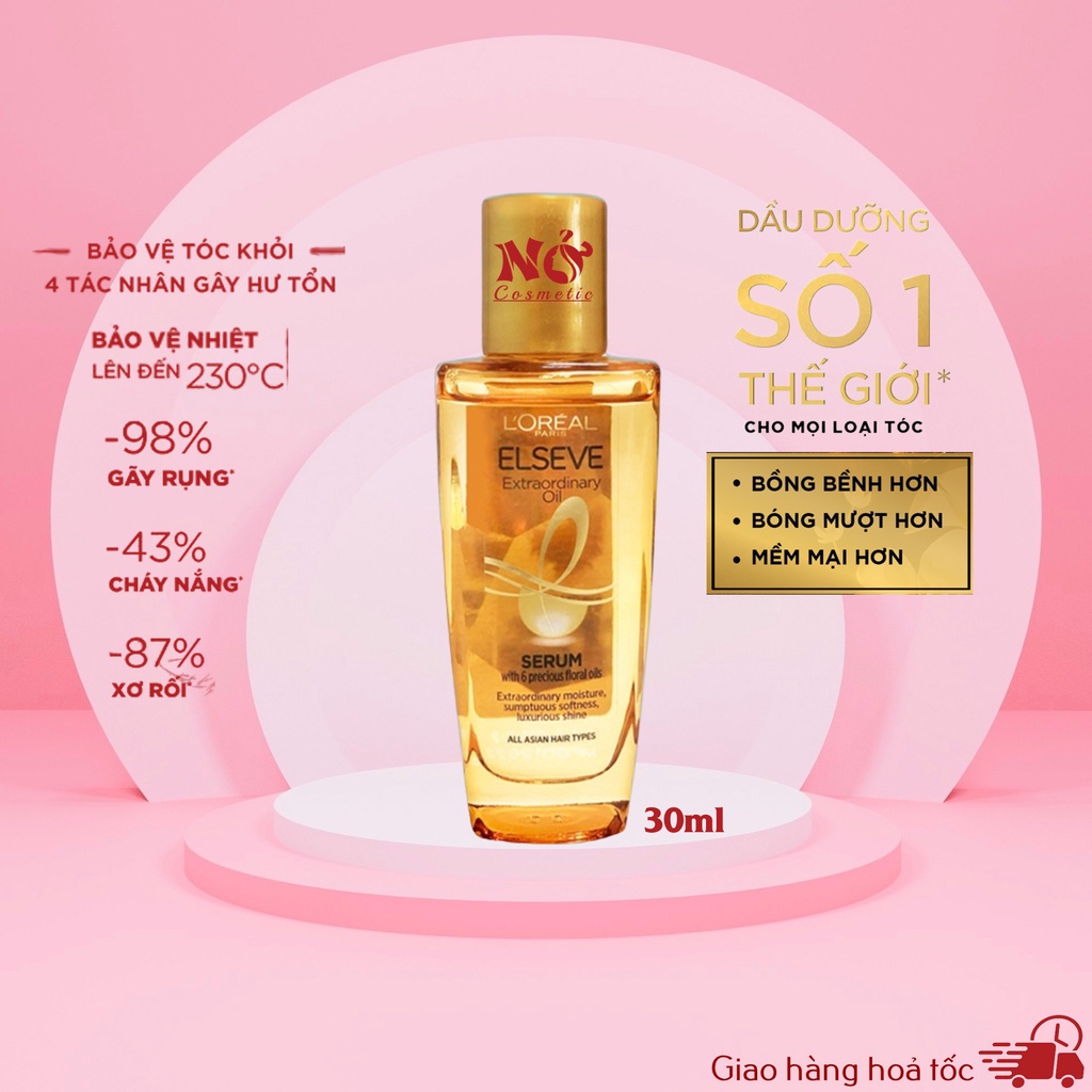 Dầu dưỡng chiết xuất tinh dầu hoa tự nhiên L'Oreal Paris Elseve Extraordinary Oil