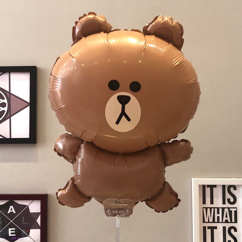 Bong Bóng Hoạt Hình Bằng Nhôm Dạ Quang Cỡ Lớn Có Kẹp Cầm Tay Trang Trí Tiệc Sinh Nhật Cho Bé