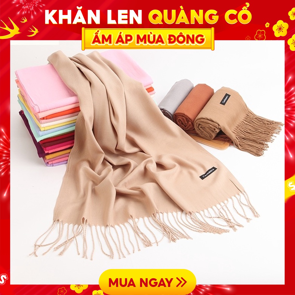 Khăn Quàng Cổ Nữ Jussy Fashion Chất Khăn Choàng Cổ Len Cashmere Dày Mịn Nhiều Màu Hot Trend Kích Thước 180x80cm