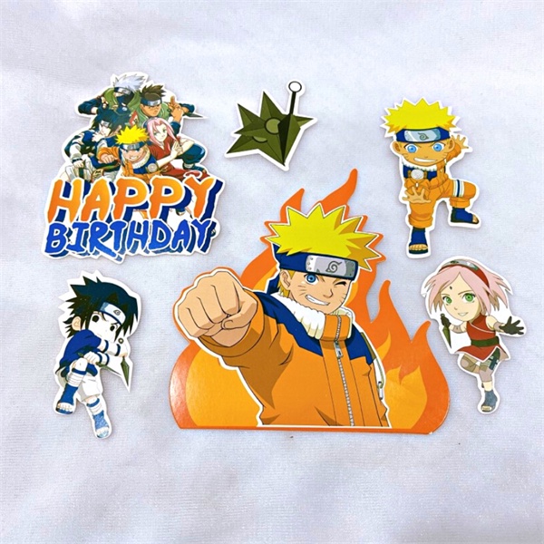 SP070016 - Bộ que giấy trang trí bánh chủ đề NARUTO