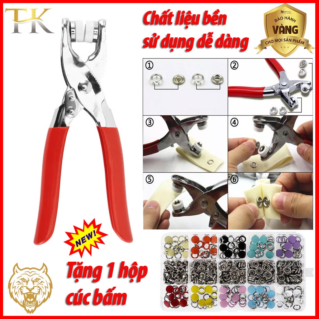 Kìm bấm cúc quần áo, kìm - Kiềm - bộ dụng cụ đóng cúc bấm, kềm bấm khuy, kìm bấm khoen quần áo, kiềm dập cúc quần áo