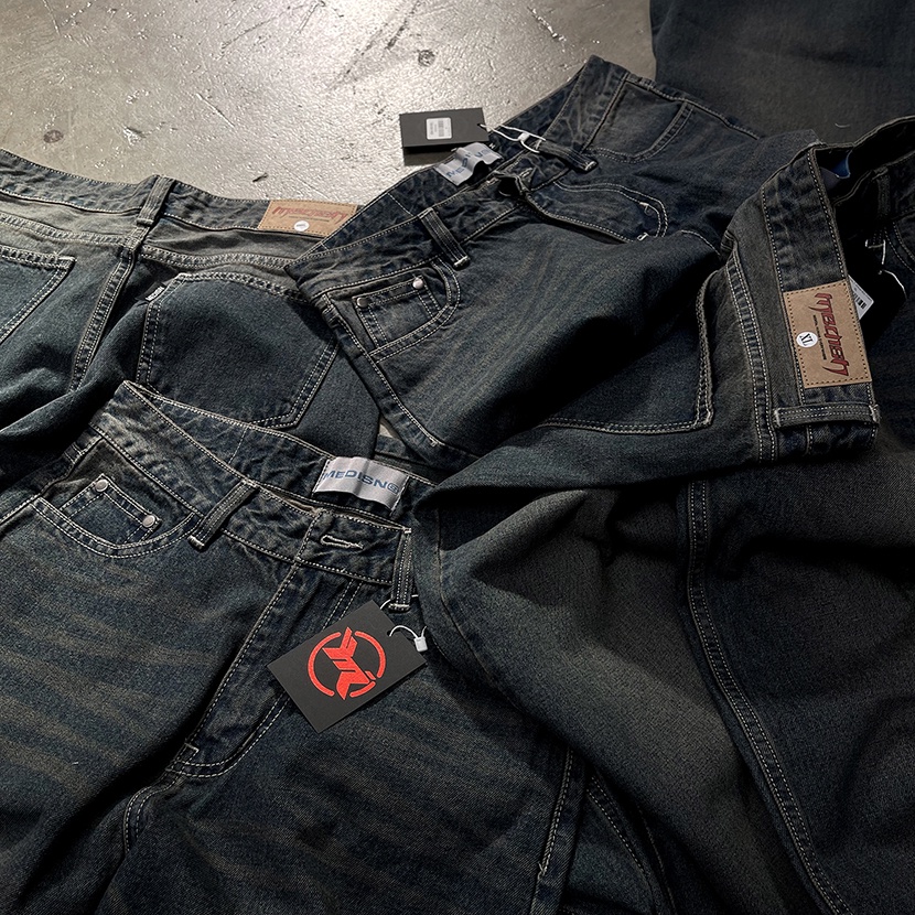 MEDISN - Quần jean ống rộng BASALT WASHED PANT