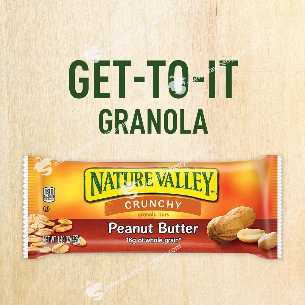 Thanh Ngũ Cốc Yến Mạch Bơ Đậu Phộng Nature Valley Peanut Butter Crunchy Granola Bars, Hộp 12 Thanh  , 253g