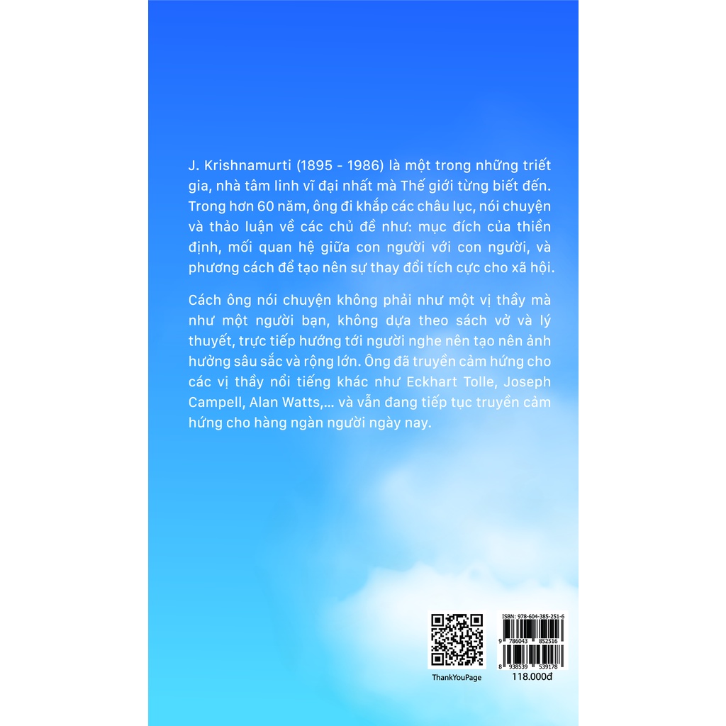 Sách Krishnamurti Nói Về Tự Do