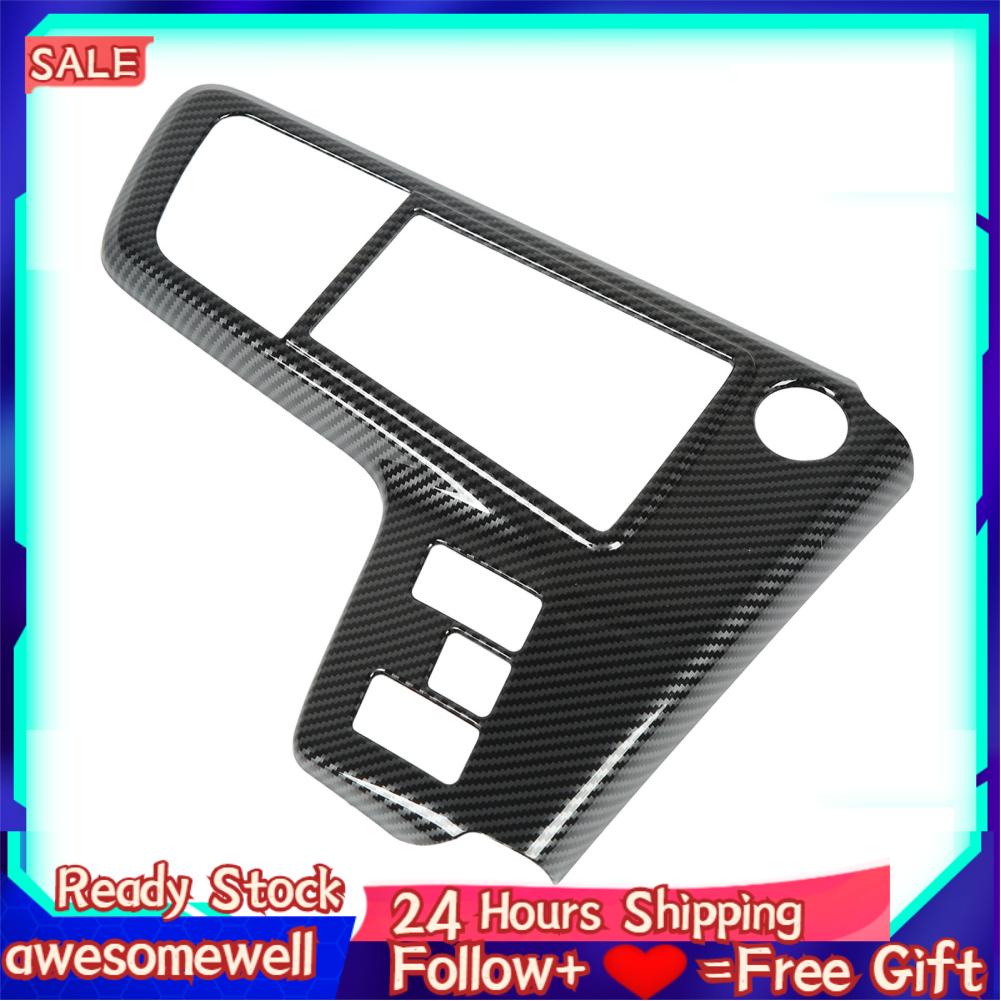 Awesomewell Car Gear Box Cover Trim Carbon Fiber Style Console Shifter Panel Frame Sticker Replacement for Kia Sportage Gasoline LHD