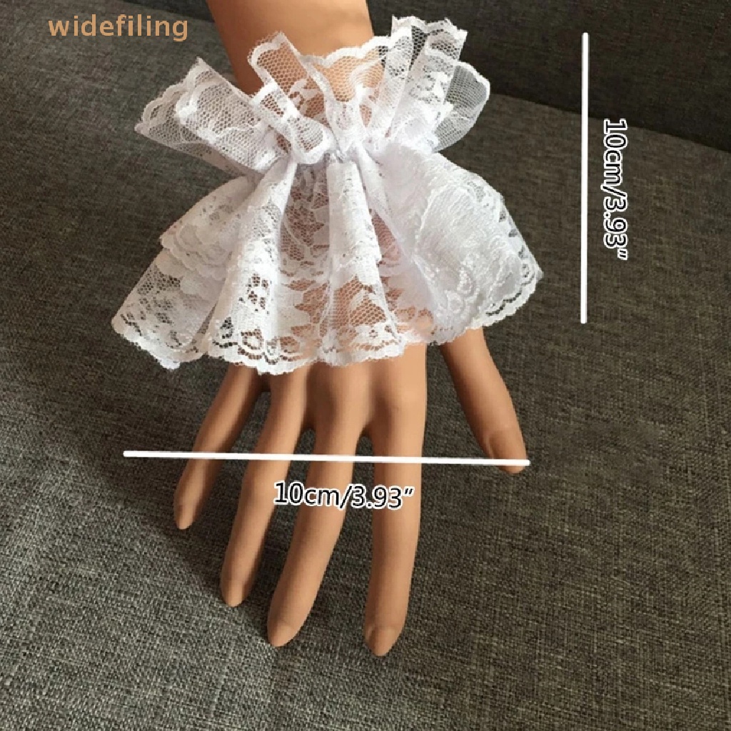 Găng Tay Ren Hoa Co Giãn Màu Đen Phong Cách Lolita