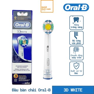 Đầu bàn chải điện oral-b 3d white cho răng trắng sạch, sáng bóng