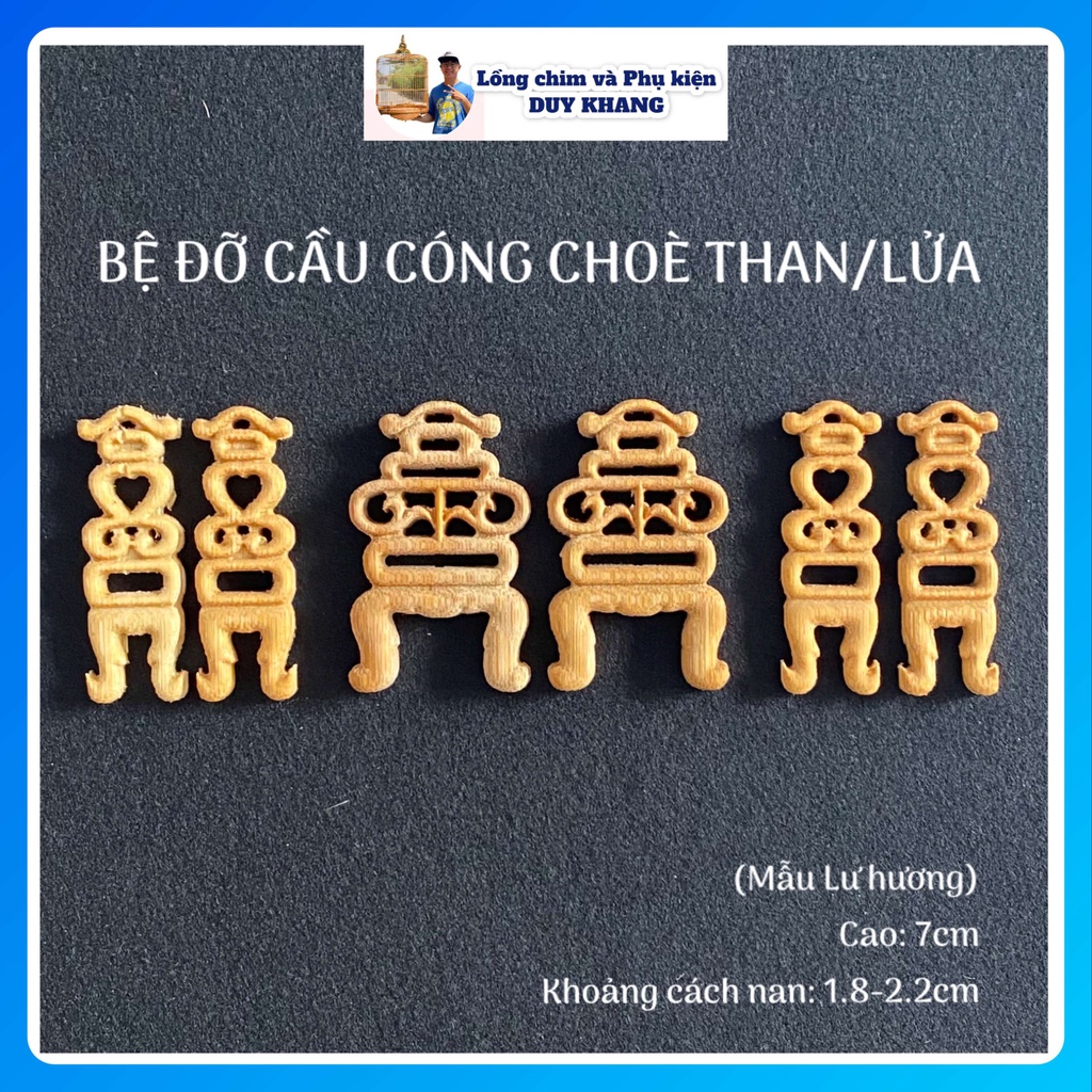 Bệ đỡ cầu cóng lồng choè than/lửa - mẫu Lư hương cao 7cm - phụ kiện lồng chim DUY KHANG