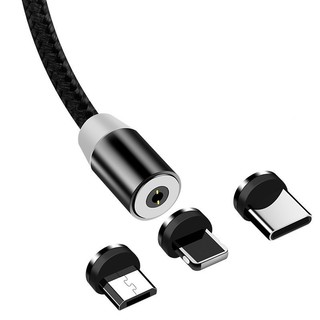 Dây Cáp Sạc Nhanh Type C & Micro USB 3 Trong 1 Cho iphone iPad Android Phone Huawei xiaomi samsung Vivo