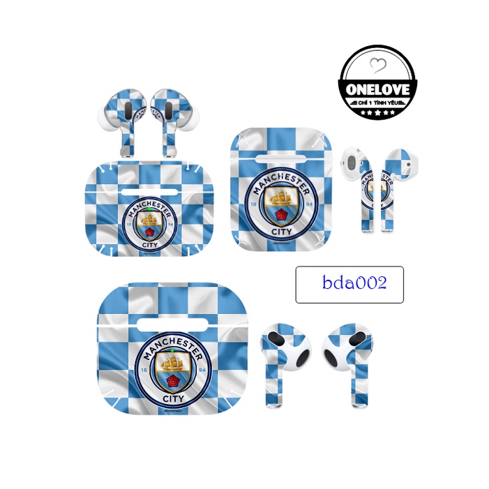 Skin dán cho Airpods 2 / 3/ Pro / Pro 2 mẫu Football Club bộ 2 in hình theo yêu cầu