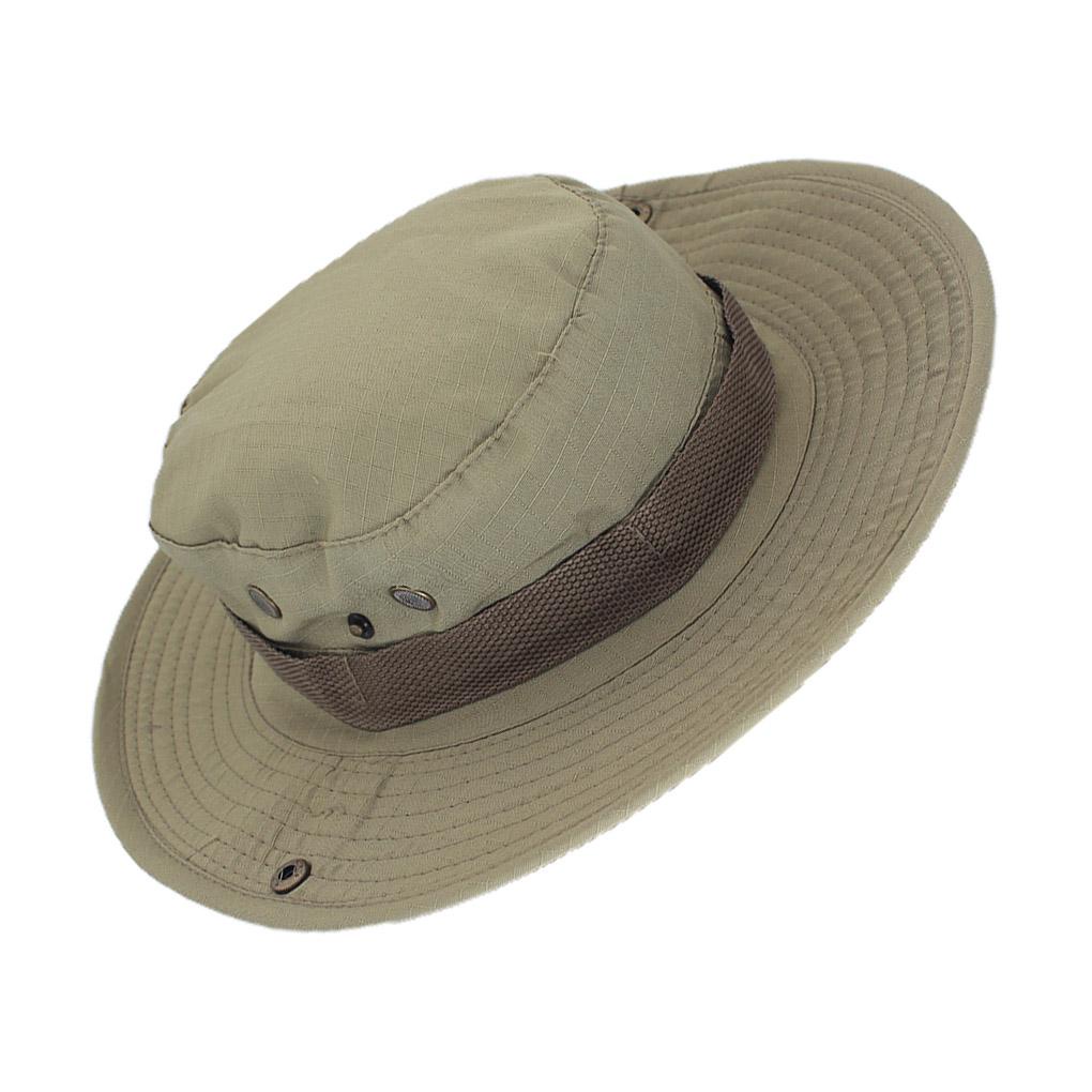 Mũ Tai Bèo Vành Tròn Chống Nắng Màu Khaki Dùng Khi Đi Leo Núi / Câu Cá Dành Cho Nam Nữ