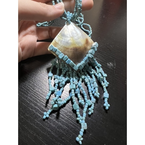 Thanh lý dây chuyền hạt cườm mix vỏ ốc handmade