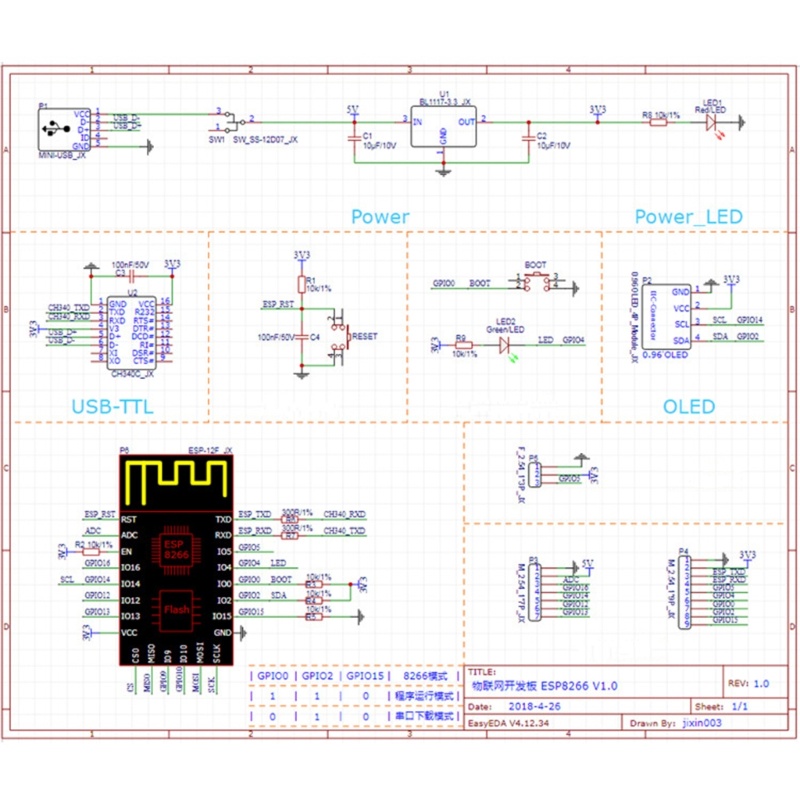 Bảng Mạch Wifi ESP8266 OLED 0.96 Inch Hiển Thị Internet IoT Chất Lượng Cao