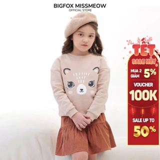 Chân váy nhung cho bé gái size đại Bigfox Miss Meow dáng chữ A size trẻ em