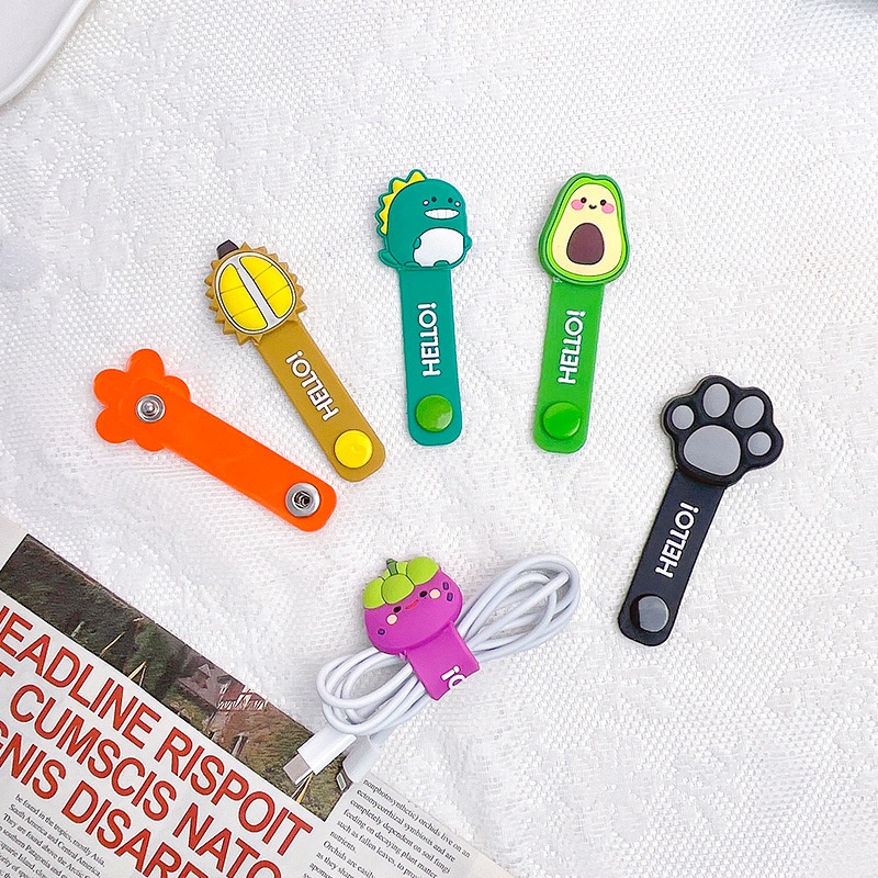 Dụng Cụ Quấn Dây Cáp Sạc / Tai Nghe Hình Hoạt Hình Sáng Tạo Dễ Thương