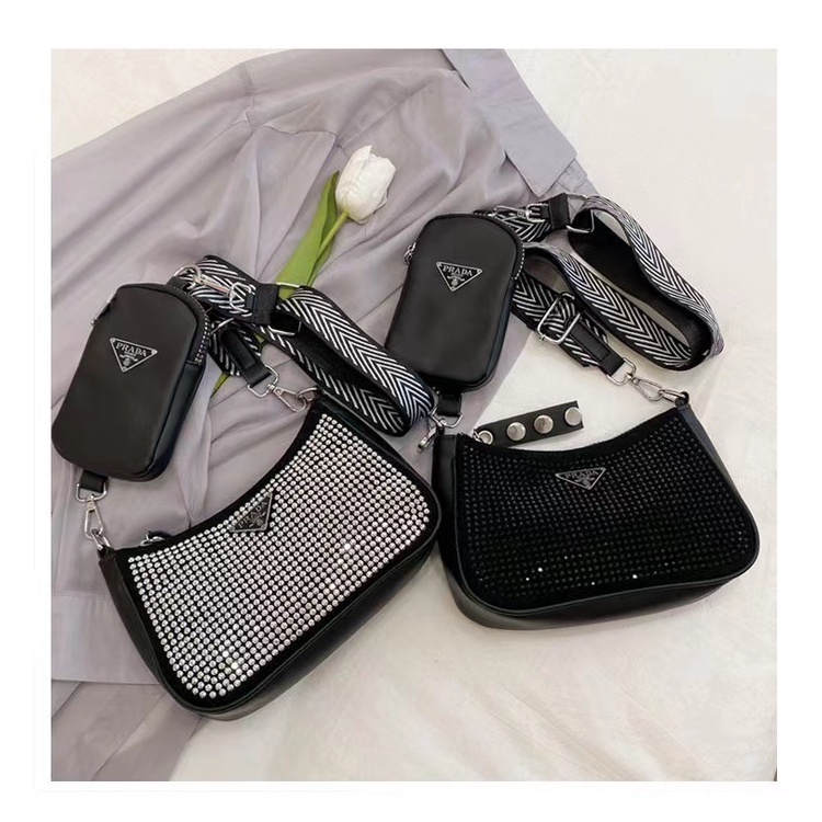 PRADA Túi Xách Mini Bằng Da Sang Trọng Cho Nữ