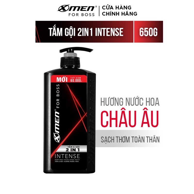 Sữa tắm , tắm gội 2in1 nước hoa X-Men For Boss 650g