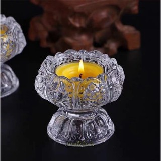 Đế nến thuỷ tinh 8 cát tường