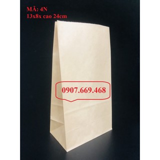 Túi giấy kraft nâu đựng thực phẩm take away