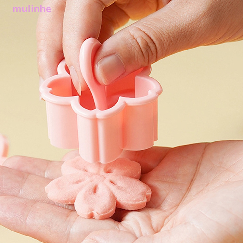 Bộ 5 Khuôn Cắt Tạo Hình Bánh Quy Hình Hoa Anh Đào Xinh Xắn