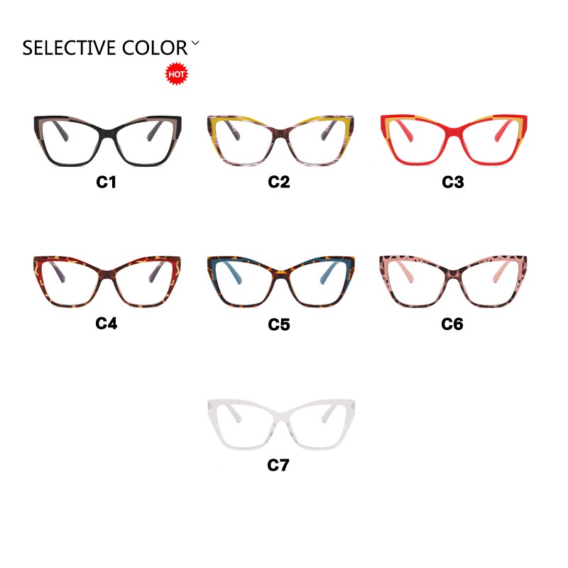 (JIUERBA) Kính Mát Gọng Vuông Hai Màu Chống Ánh Sáng Xanh Thời Trang Phương Tây