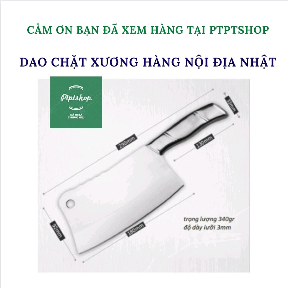 Dao Chặt Xương Inox Japan Hàng Nội Địa Nhật Bản Chính Hãng (mua tại ptptshop)