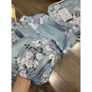 Ga gối cotton 100% hoa trắng
