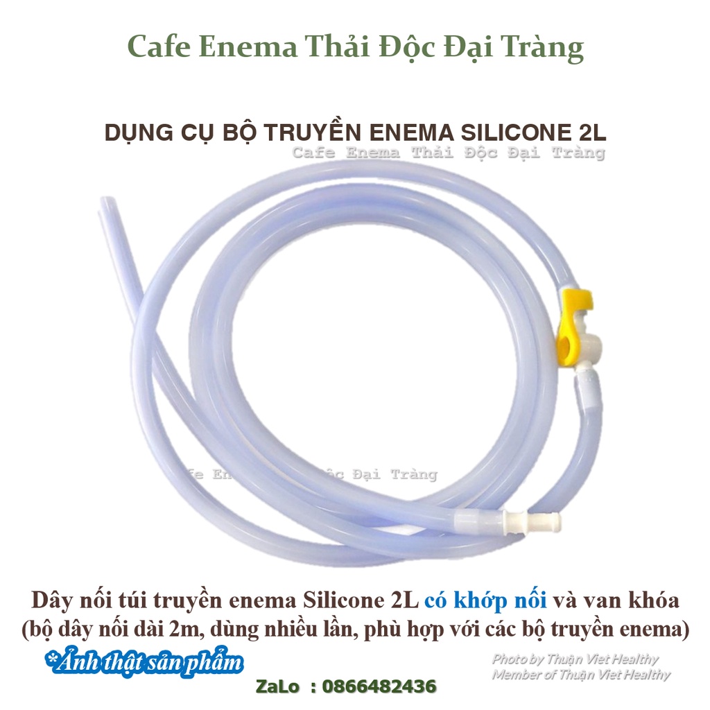 BÁN LẺ túi truyền silicone 2L thải độc cà phê dụng cụ bộ truyền thải độc đại tràng cafe enema gerson coffee silicone bag