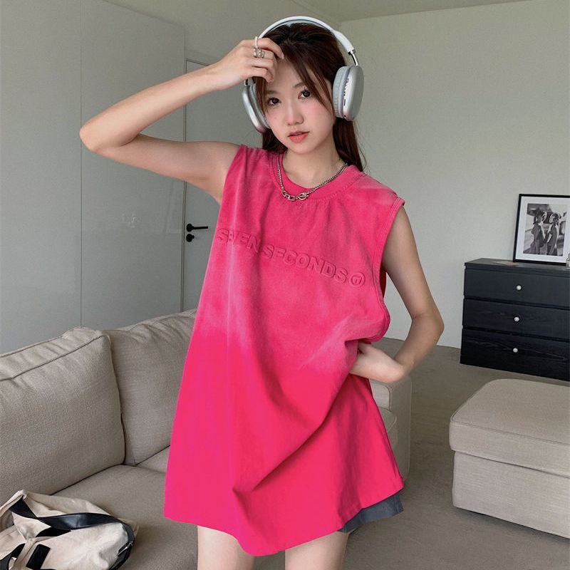 Áo Thun Bóng Rổ Không Tay Dáng Rộng Thời Trang Mùa Hè Hàn Quốc 60260