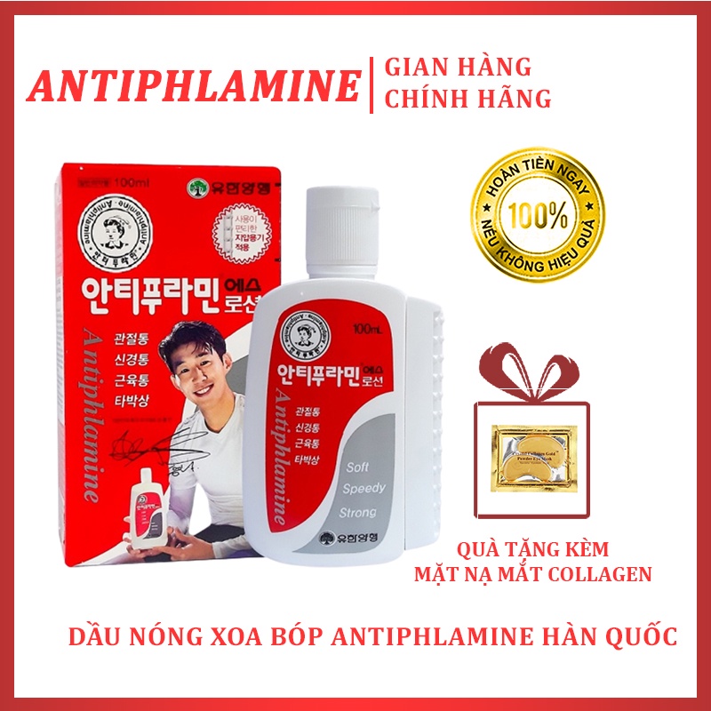 Dầu Nóng Hàn Quốc Antiphlamine Chính Hãng 100ml - Giúp Giảm Đau Vai, Đau Lưng, Đau Cổ, Giúp Máu Lưu Thông Tốt