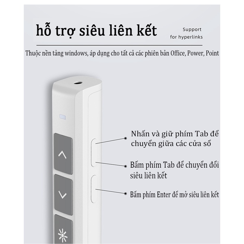 Bút Trình Chiếu Powerpoint Không Dây，bút chiếu laze，Slide Có Thể Điều khiển 2 Màn Hình，L1P Bút Thuyết Trình Lazer