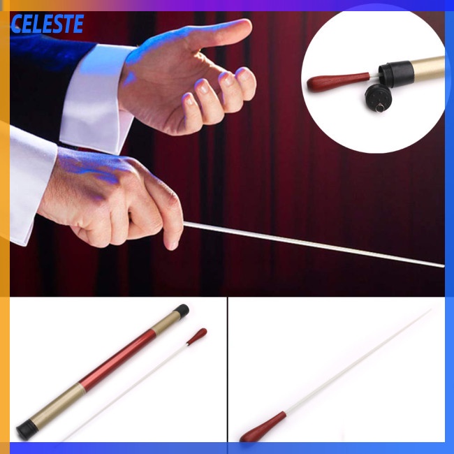 Cele Gậy Baton Bằng Gỗ Hồng Sắc Có Ống Nối Và Tay Cầm Hỗ Trợ Nhạc Orchestra Concert