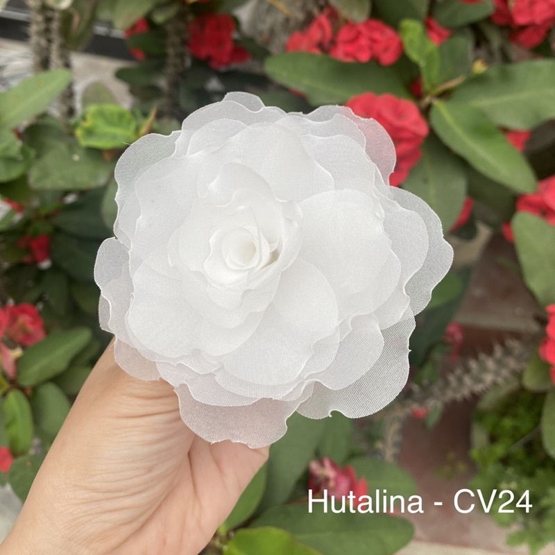 Hoa Cài Áo Handmade Vải Voan CV300 - HUTALINA