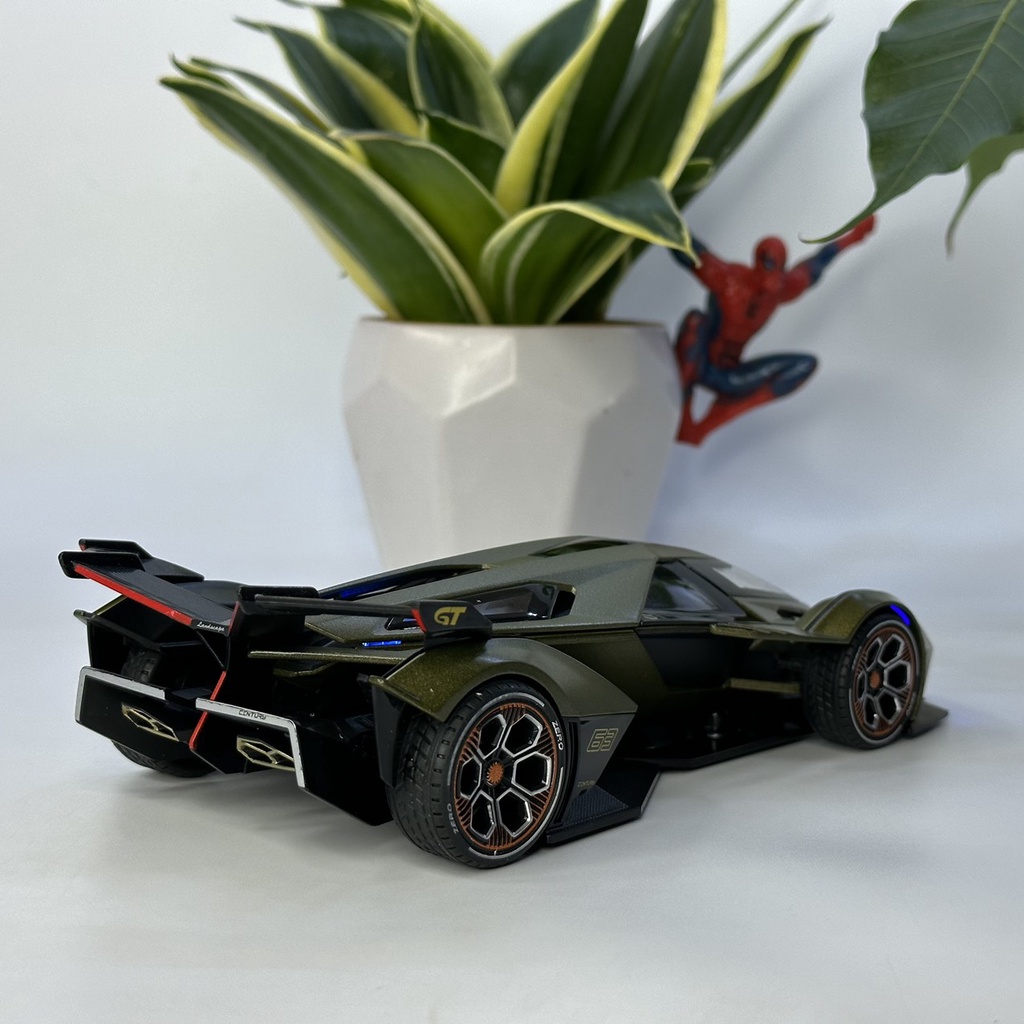 Mô hình siêu xe Lamborghini V12 Vision GT tỷ lệ 1:24 bằng kim loại hơi hướng giống tàu vũ trụ